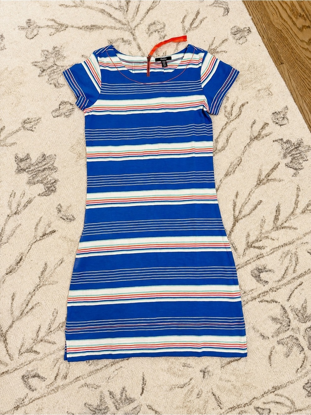 Hatley Blue Striped Cotton T-Shirt Dress | XS | Like New - Picture 2 of 8
